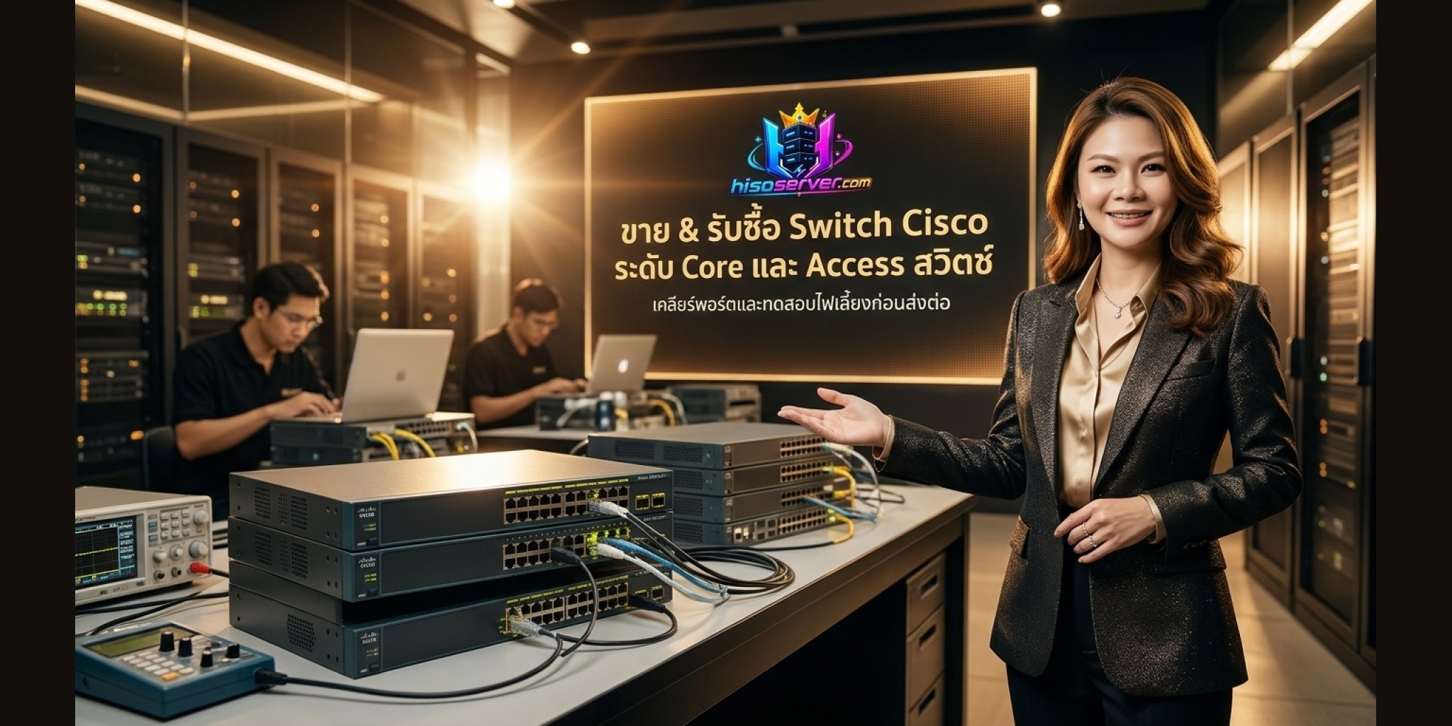ขาย Switch Cisco ระดับ Core และ Access สวิตช์ เคลียร์พอร์ตและทดสอบไฟเลี้ยงก่อนส่งต่อ